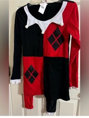 Women Jester Joker Harlequin Costume